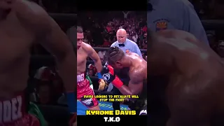 Kyrone Davis  Technical Knockout  vs David Benavidez in WBC  Middleweight Fight #shorts