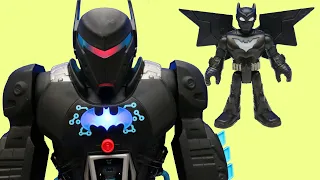 Batwing Rescues Batman With Batbot Robot