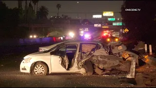 Several Injured In Violent Multi-Vehicle Freeway Crash | East Los Angeles