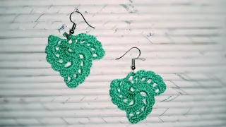 Easy crochet earring pattern with leftover yarn or thread