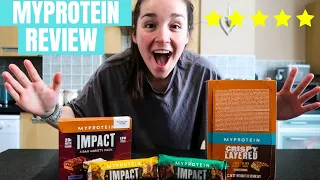 Trying Myprotein protein bars and reviewing them