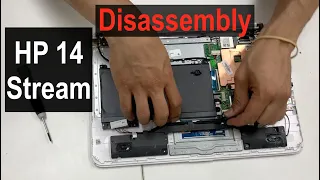 HP Stream 14: How to Disassemble & Clean Up The Laptop | Complete Disassembly (Pt1)