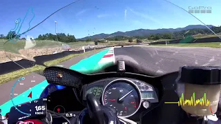 Mugello r6 con go pro  contro panigale  ;)