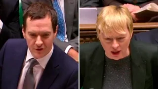 George Osborne and Angela Eagle go head to head in fiery PMQs