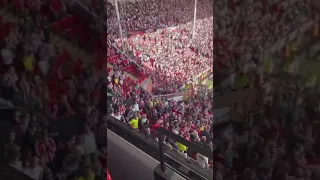 Nottingham Forest fans in the home end at Sheffield United yesterday