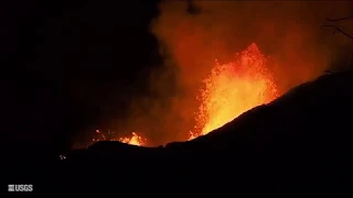 Kīlauea Volcano — Fissure 8 Lava Fountaining