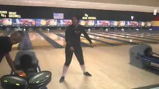wetsuit girl goes bowling!