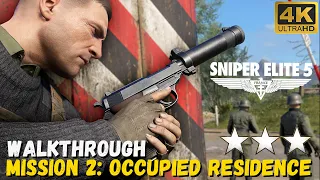 Sniper Elite 5 Mission 2: Occupied Residence (3 Stars) - 4K