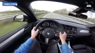 POV 2016 BMW X4 M40i TOP SPEED Acceleration on AUTOBAHN