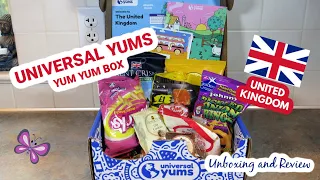 United Kingdom UNIVERSAL YUMS Subscription Box Unboxing & Taste Test | May 2022 Yum-Yum Box