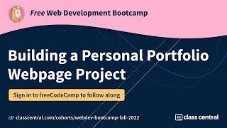 Let’s Build a Personal Portfolio Webpage Project! [Free Webdev Bootcamp]