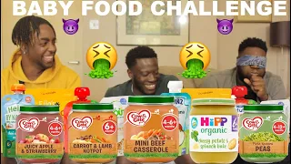 Baby Food Challenge DISGUSTING!!! SICK Warning!!!!!!!