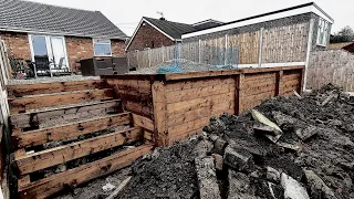 sleeper garden wall#dowel#landscaping#detail