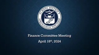 SDST Finance Committee Meeting April 18, 2024