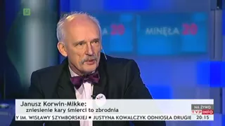 Ostra dyskusja z Januszem Korwin-Mikkem (Minęła 20, TVP Info, 16.11.2013)