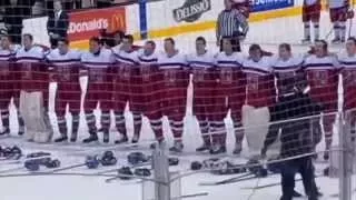 Czech anthem after beating Russia at WJC 2015