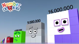 Looking for Numberblocks Step Squad 1 to 100 Million HUGE Standing Tall Number Pattern