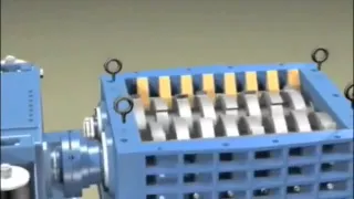 DISASSEMBLY OF THE EIDAL SHEAR TYPE SHREDDER IN 3D ANIMATION