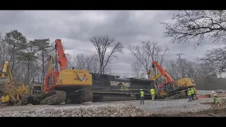 Collegedale 1/26/2023 Train Wreck  Norfolk Southern Engine 1058 Re-Rail