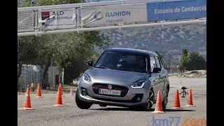 Suzuki Swift 2017 - Maniobra de esquiva (moose test) y eslalon | km77.com