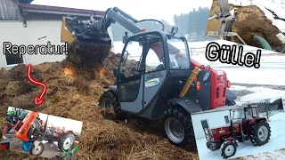 FarmVlog #64 | Gülle umfahren, Kälber misten und Futtermischen mit dem 768 | Moareida Agrar