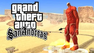 GTA San Andreas - Colossal Titan Mod (Attack On Titan) (PC, ANDROID)