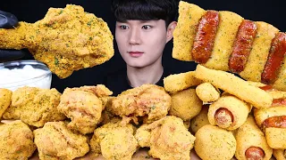 ENG SUB) ASMR FRIED CHICKEN & TTEOKBOKKI & CHEESE BALLS EATING SOUNDS MUKBANG 치킨 먹방ASMR MUKBANG