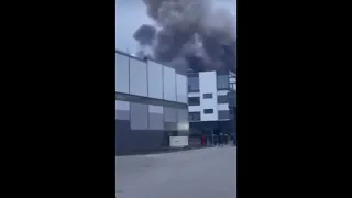 RAW FOOTAGE: Missile hitting an airport in Ivano Frankivsk In Western Ukraine