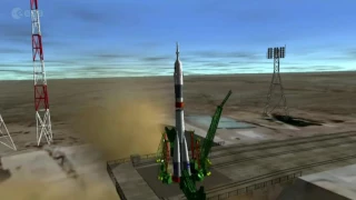 Proxima mission liftoff from cosmodrome in Kazakhstan