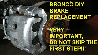 2021-2022 Ford Bronco How to Replace Brake Pads and Rotors DIY Brake Maintenance Mode