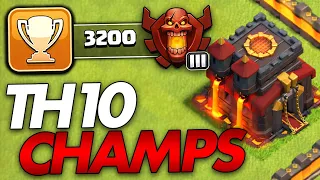 REACHING CHAMPION LEAGUE AS A TH10!! | Clash of Clans