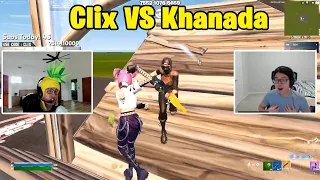 Clix VS Khanada 1v1 TOXIC Buildfights!