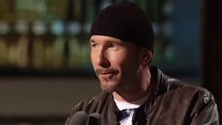 Tom Morello and The Edge Induct The Clash at the 2003 Rock & Roll Hall of Fame Induction Ceremony