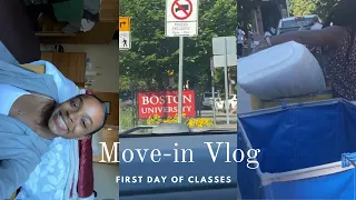Move In + First Day of Class Vlog | Boston University