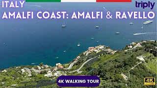 AMALFI & RAVELLO WALKING TOUR OVER THE AMALFI COAST, ITALY 🇮🇹 4K 60FPS