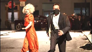 Christian Bale And Jesse Buckley Chased On The Streets Of New York City In Scene For The Bride