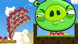 Angry Birds Cannon 3 - OVERDRIVE 100 BIRDS RUSHING TO HUGE PIGS!