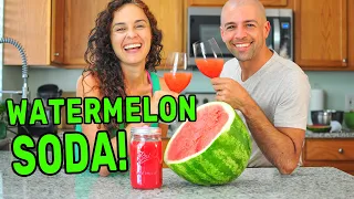 Making Fermented WATERMELON SODA with a Ginger Bug Starter and MINT