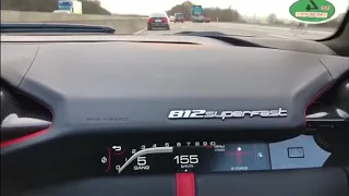 Ferrari 812 Superfast 300 Km h Acceleration On German Autobahn