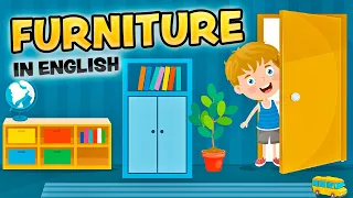 Furniture and appliances in English for kids and beginners