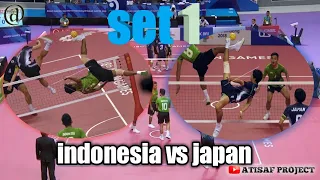 sepak takraw, indonesia vs japan quadran set 1 asean games 2018