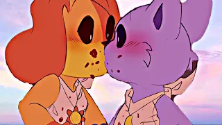 Poppy Playtime Chapter 3 "A kiss at the table of CatNap and DogDay" comic dub RETRO style animation