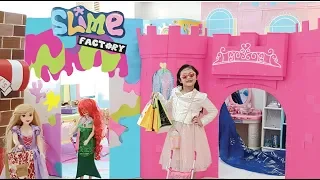 Bug Barbie Malibu Mall and Slime Shop Pretend Play !