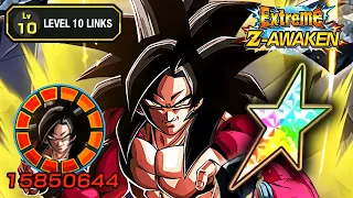 100% EZA AGL LR SUPER SAIYAN 4 GOKU LEVEL 10 LINKS! Dragon Ball Z Dokkan Battle