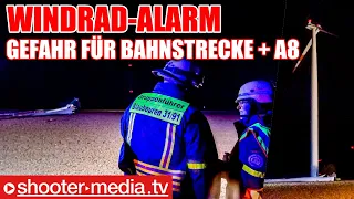 ⚠️  GEFAHR für AUTOBAHN A8 + BAHNSTRECKE  ⚠️ | 🚨  Flügel bricht von Windrad ab  🚨