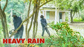 HEAVY RAIN, Over 200 km, We help clean up the abandoned house, help with lawn mowing, garden cleanup