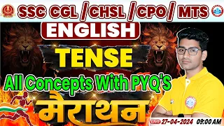 SSC CHSL/MTS English, SSC CGL English Marathon, Tense in English, SSC CPO English Marathon