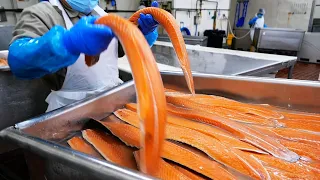 New York City Food - The BIGGEST Smoked Salmon Factory! Acme Smoked Fish NYC