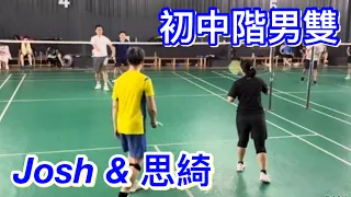 0423 Josh & 思綺 vs 初中階男雙 @北士羽球館