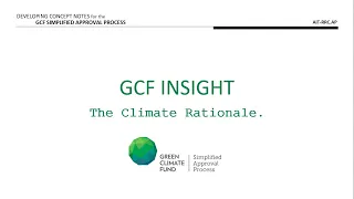 GCF Insight: The Climate Rationale